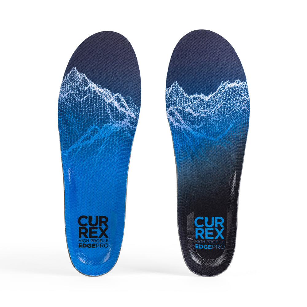 Top view of blue colored EDGEPRO high profile pair of insoles #1-wahle-dein-profil_high