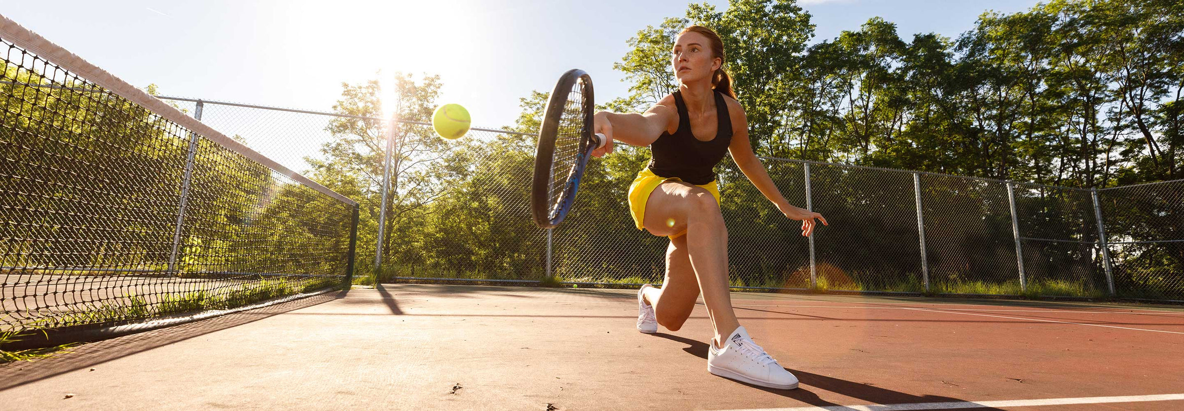 Women playing tennis